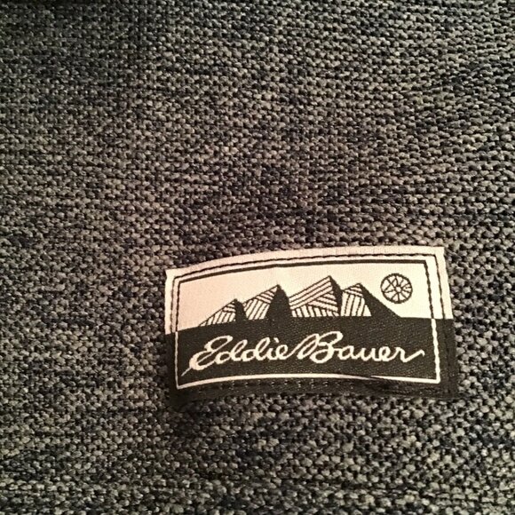 Eddie Bauer Sweater Fleece Men's Medium Pullover Heather Navy- NEW With Tags - Picture 5 of 7